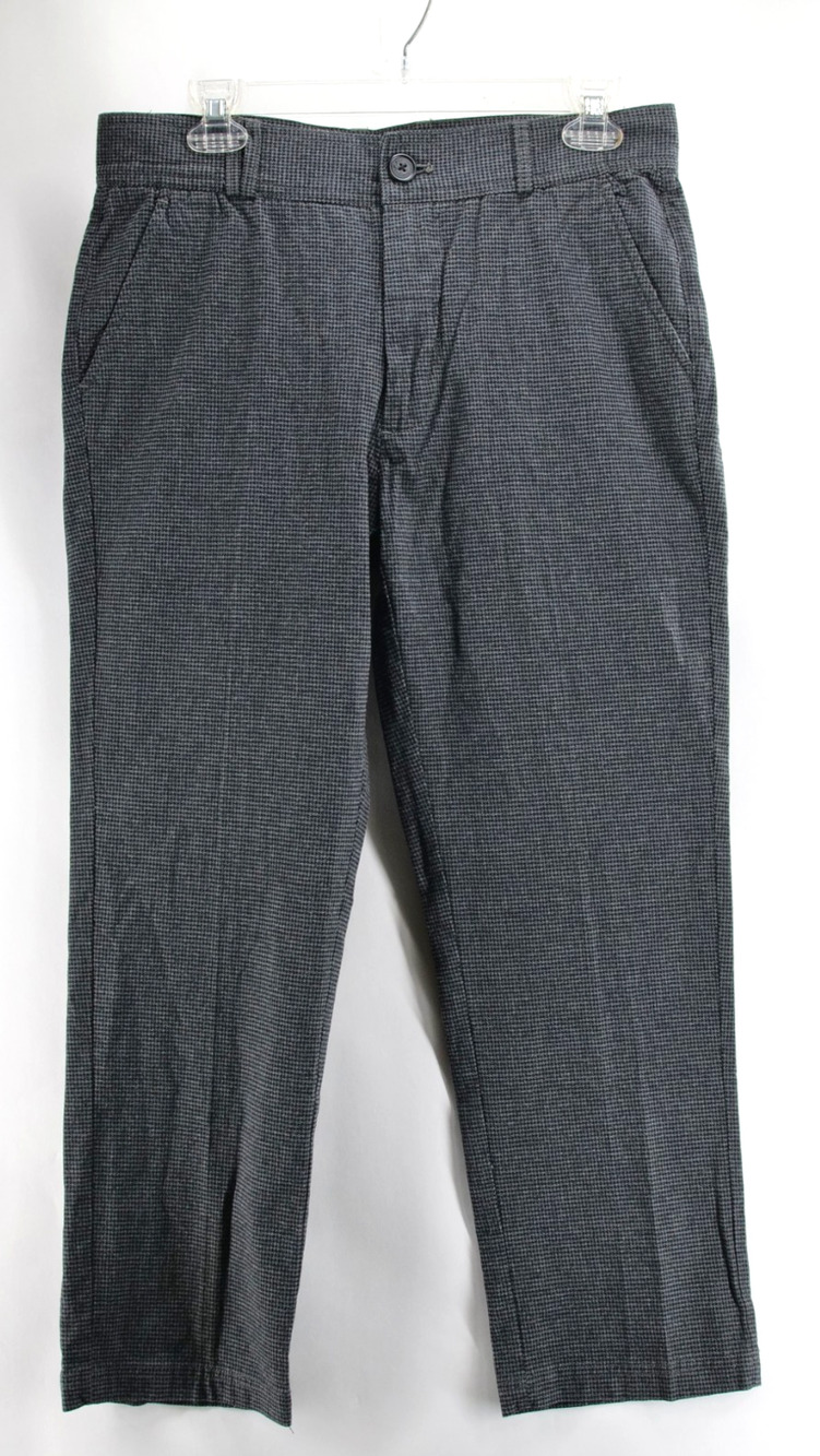 I Love Ugly Hi Stranger Gray Herringbone Cropped Pants Mens Medium 32x26